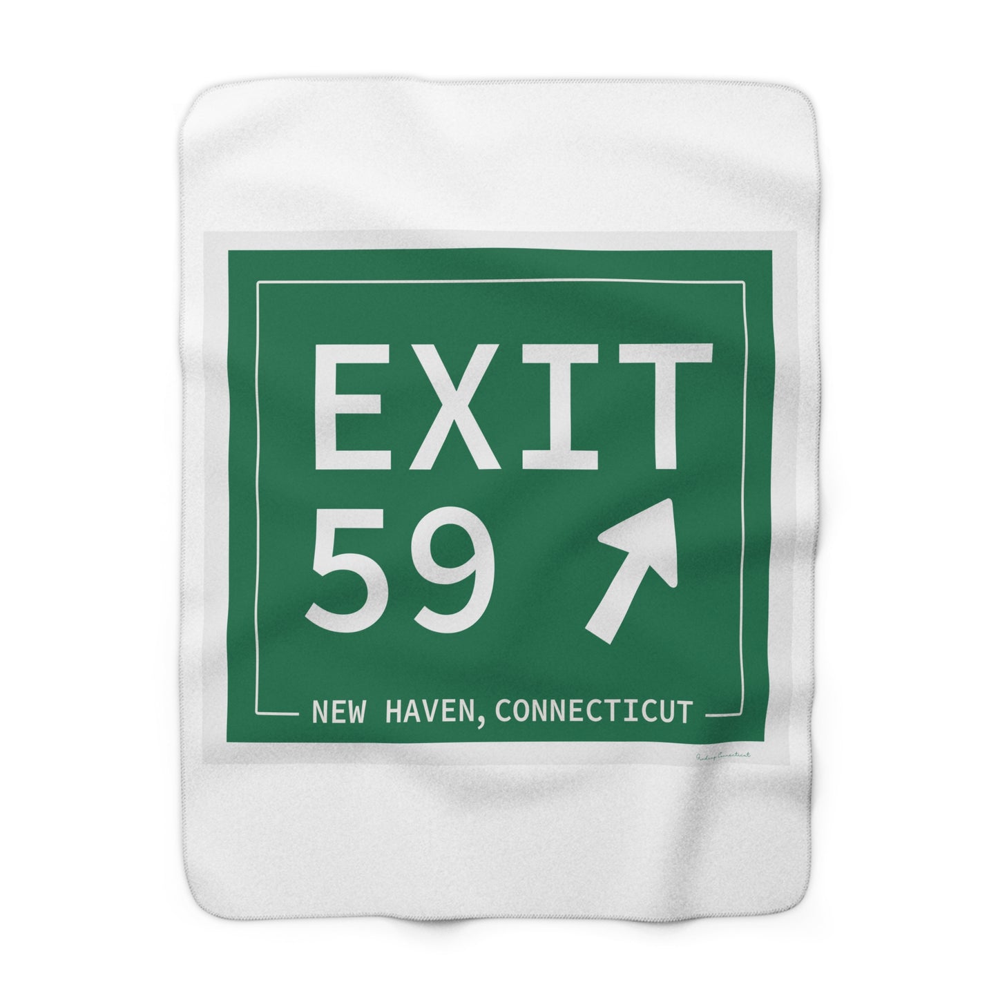 Vintage Exit 59 WCP Sign Sherpa Fleece Blanket