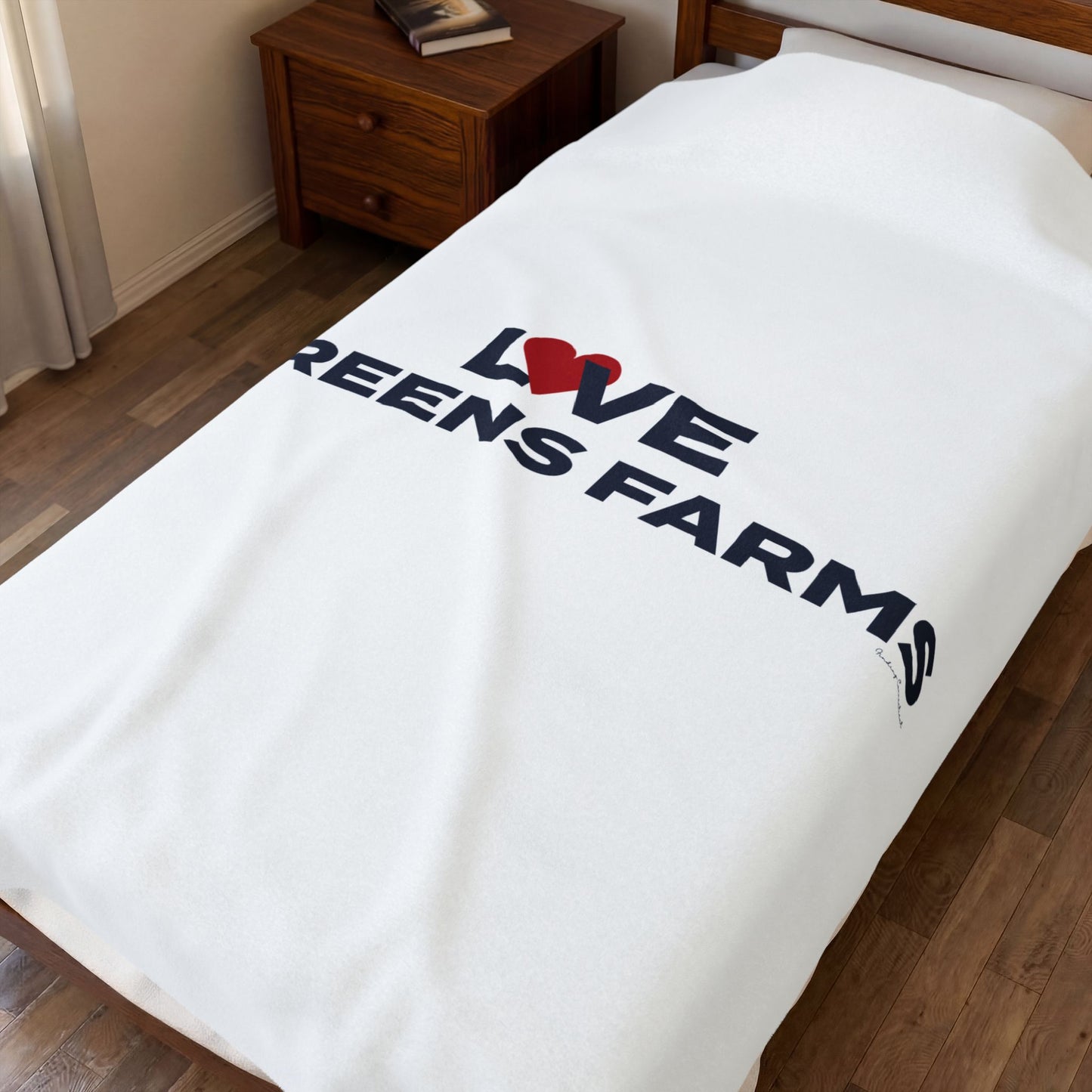 Love Greens Farms Velveteen Plush Blanket