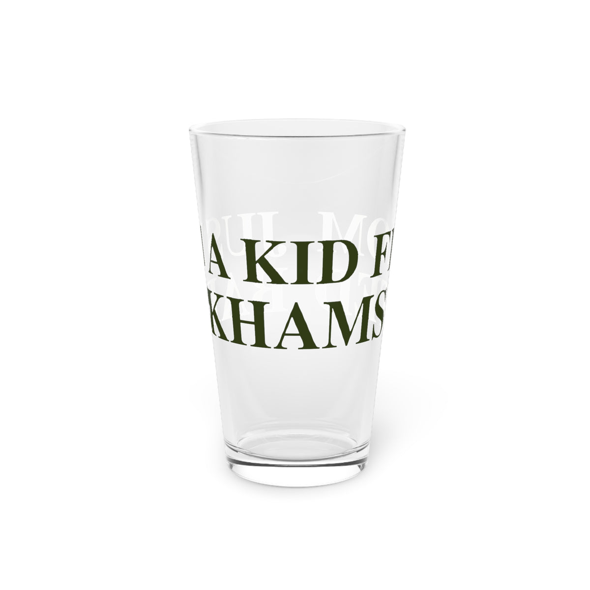 Just a kid from Barkhamsted Pint Glass, 16oz