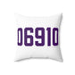 06910 Stamford Connecticut Zip Code Spun Polyester Square Pillow