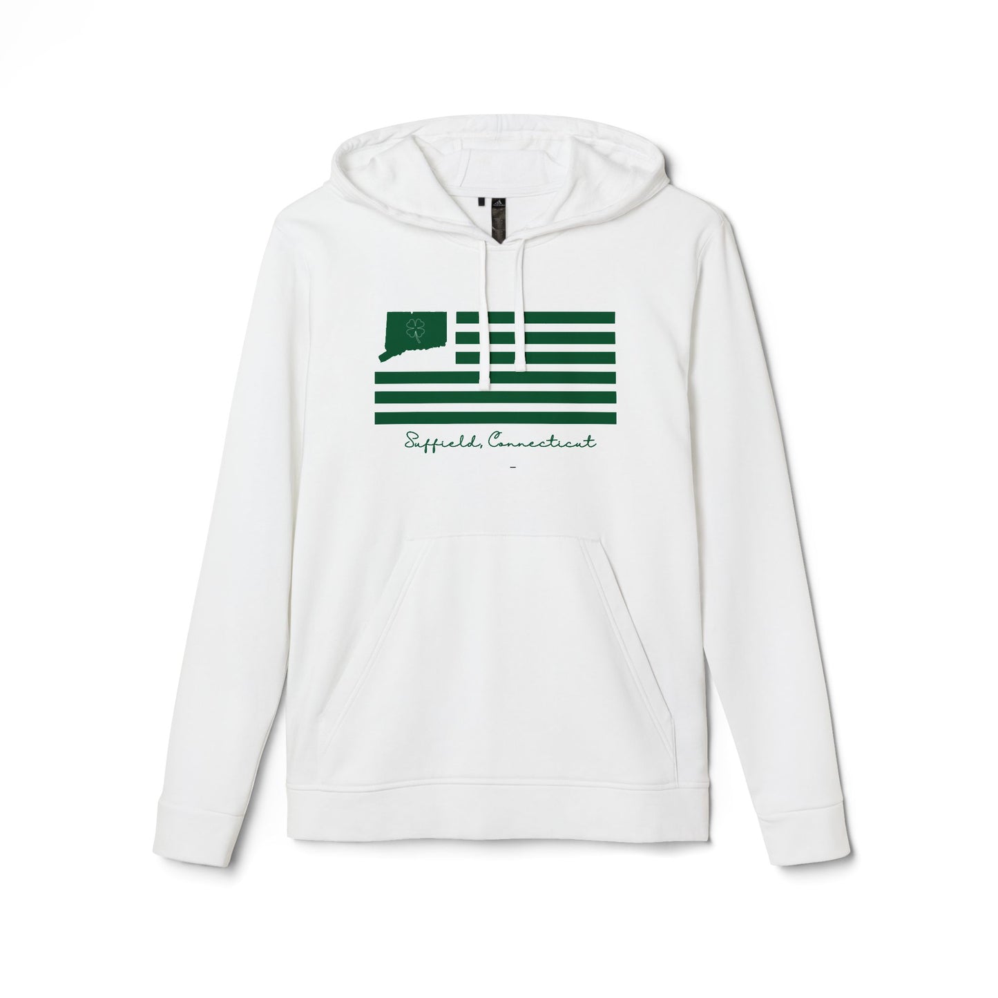 Suffield Connecticut St. Patrick’s Day Flag adidas Unisex Fleece Hoodie