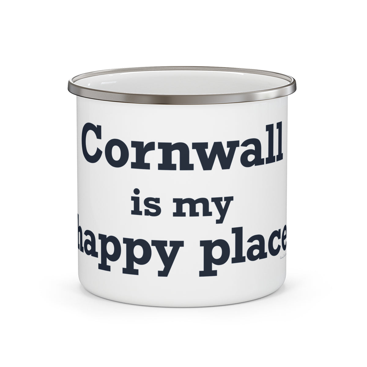 Cornwall is My Happy Place Enamel Camping Mug