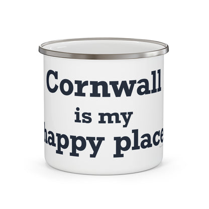 Cornwall is My Happy Place Enamel Camping Mug