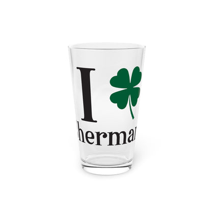 I Clover Sherman Pint Glass, 16oz