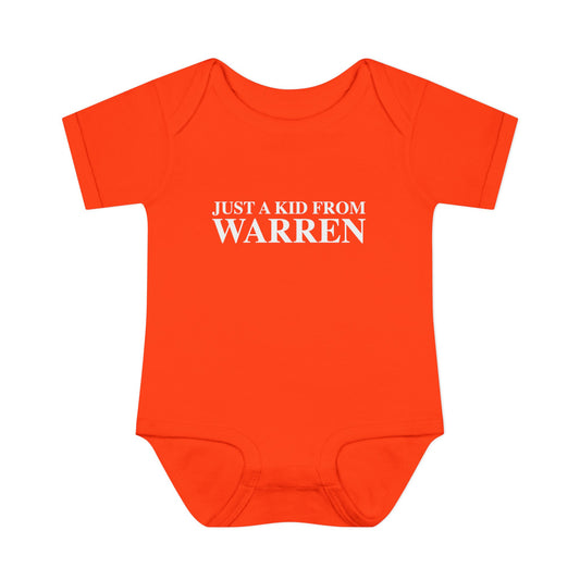 Just a kid from Warren Infant Baby Rib Bodysuit