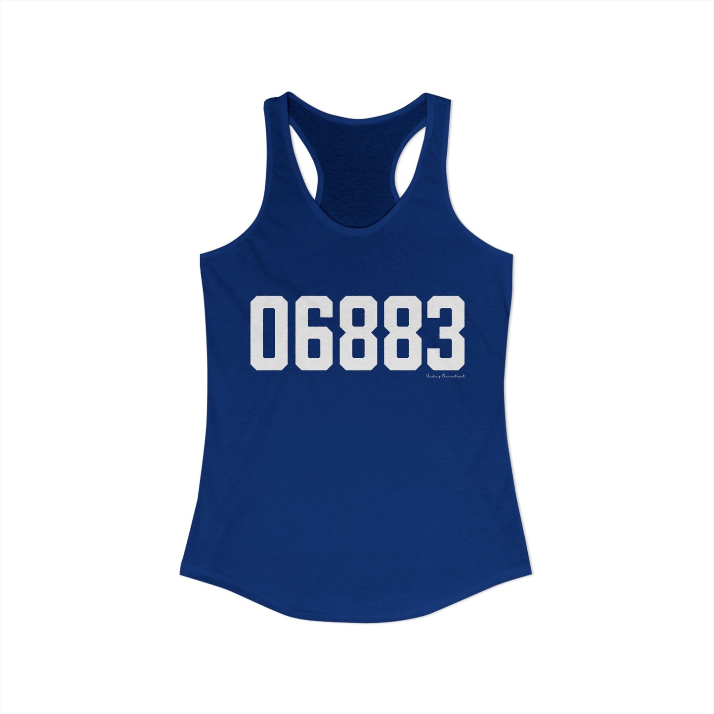 06883 Weston CT Zip Code Women's Ideal Racerback Tank Top
