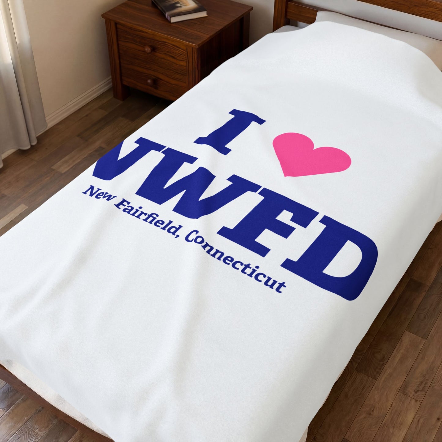 I Heart NWFD Velveteen Plush Blanket