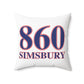 860 Simsbury Hill Red, White & Blue Spun Polyester Square Pillow