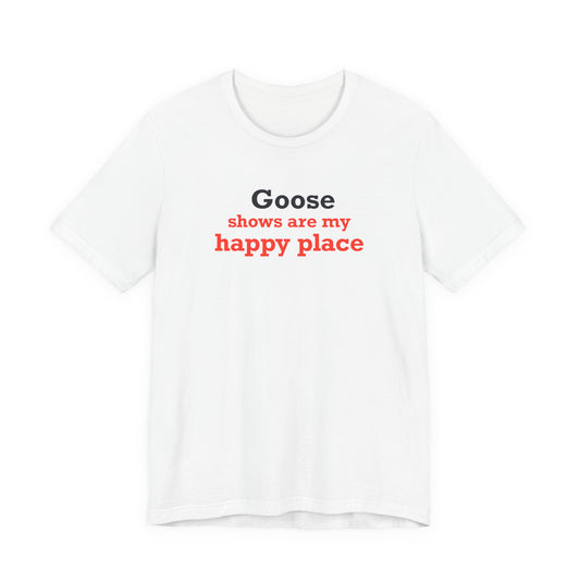 Goose Shows Are My Happy Place - Blue and Orange Unisex Jersey Short Sleeve T-Shirt
