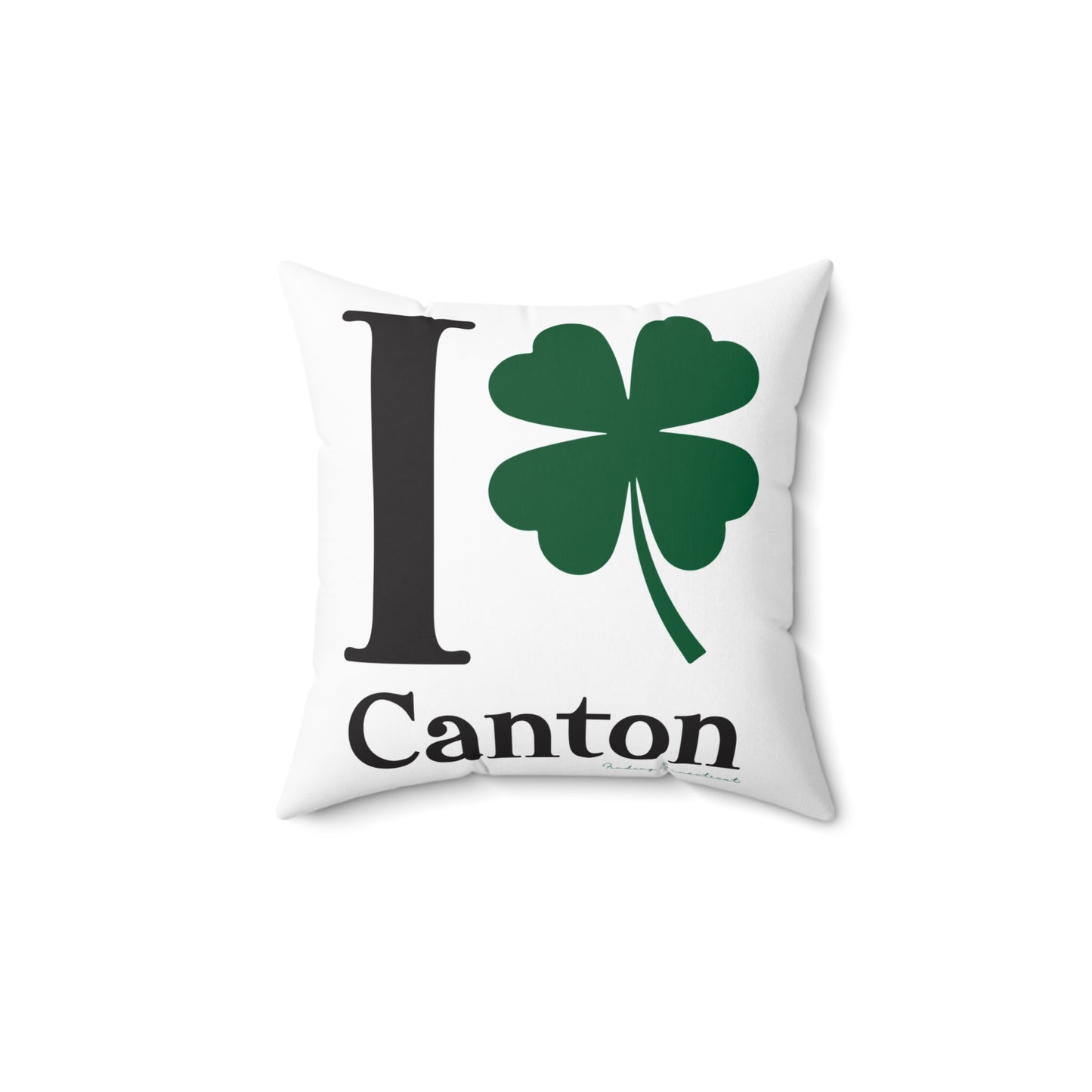 I Clover Canton Spun Polyester Square Pillow