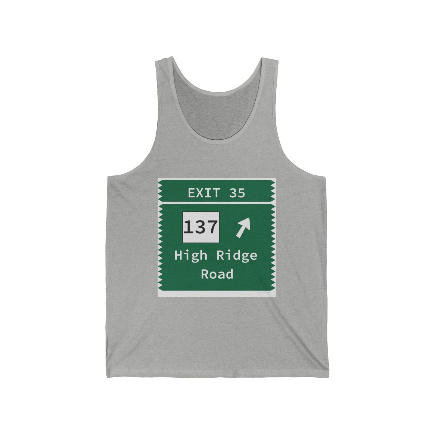Vintage Merritt Parkway Exit 35 Sign Unisex Jersey Tank Top