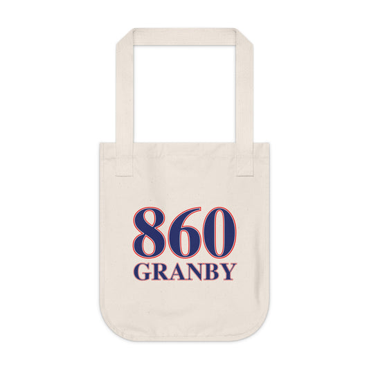 860 Granby Red, White & Blue Organic Canvas Tote Bag