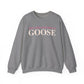 Just a kid listening to Goose - Peach & Pink Unisex Heavy Blend™ Crewneck Sweatshirt
