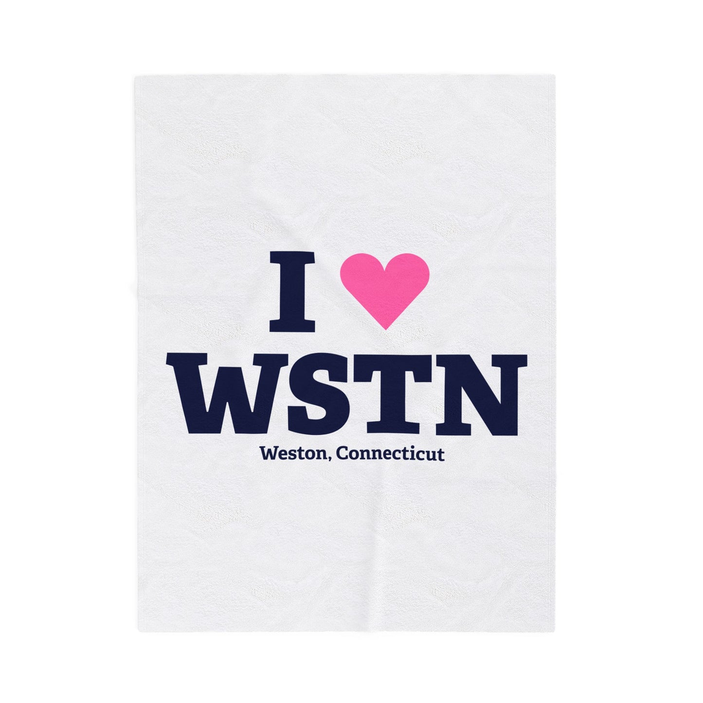 I Heart WSTN Velveteen Plush Blanket