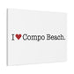 I Heart Compo Beach. Matte Canvas, Stretched, 1.25"