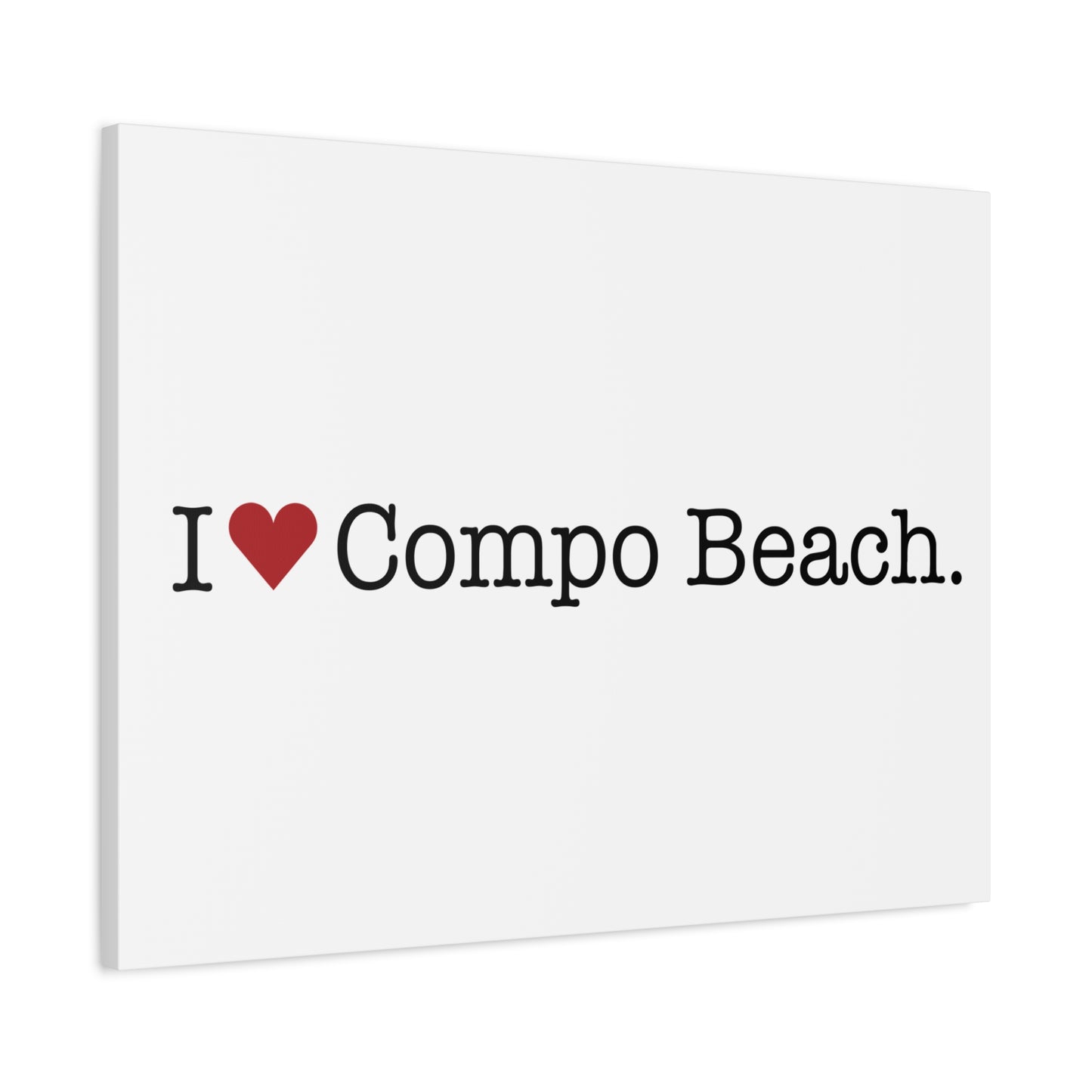 I Heart Compo Beach. Matte Canvas, Stretched, 1.25"