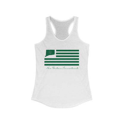 New Britain Connecticut St Patrick’s Day Flag Women's Ideal Racerback Tank Top