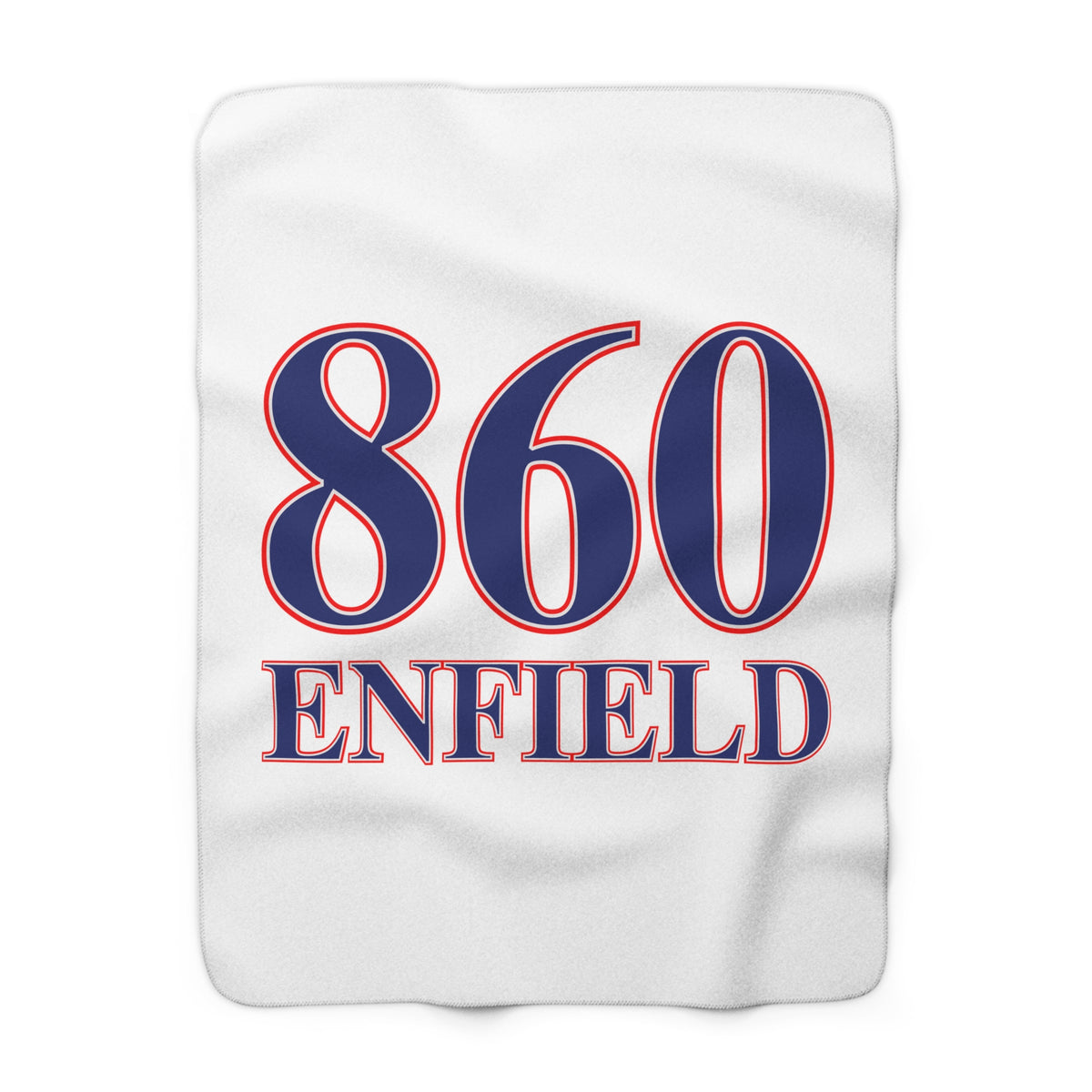 860 Enfield Red, White & Blue Sherpa Fleece Blanket