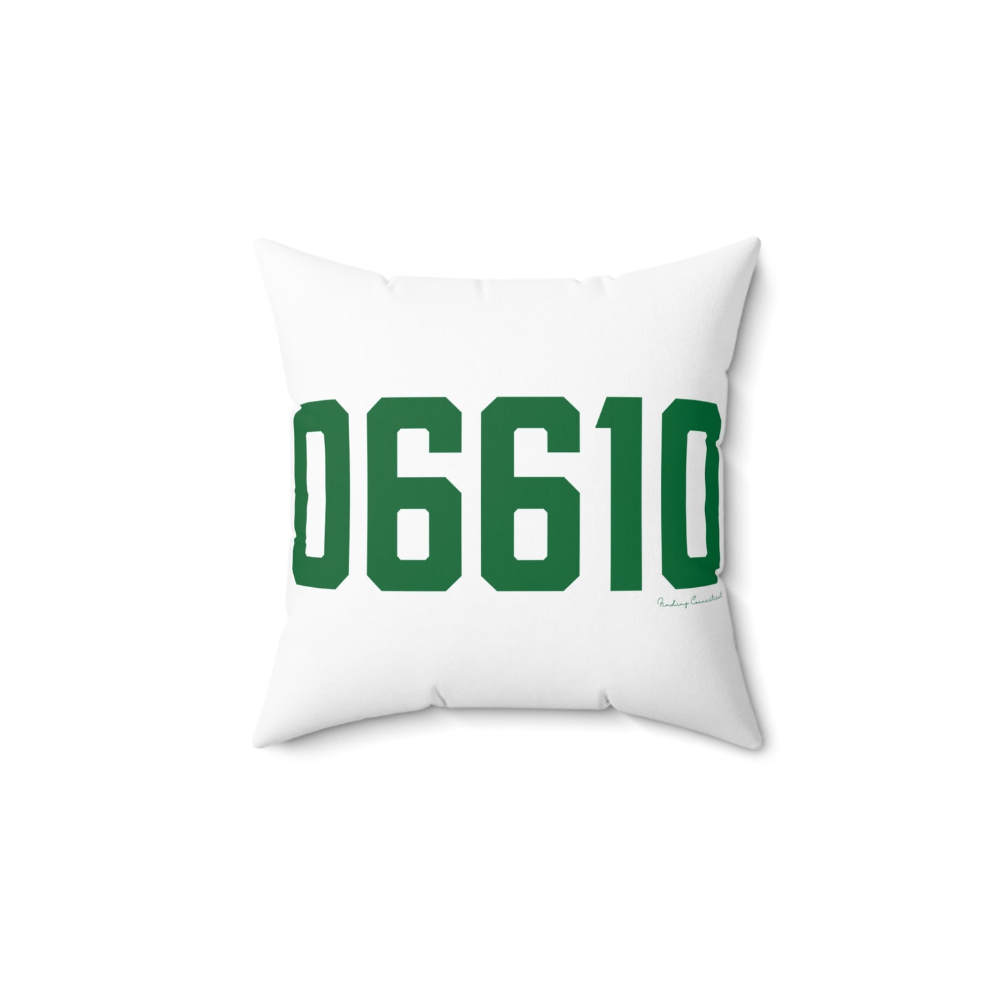 06610  Bridgeport Connecticut Zip Code Spun Polyester Square Pillow