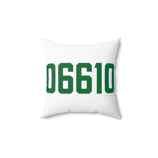 06610  Bridgeport Connecticut Zip Code Spun Polyester Square Pillow