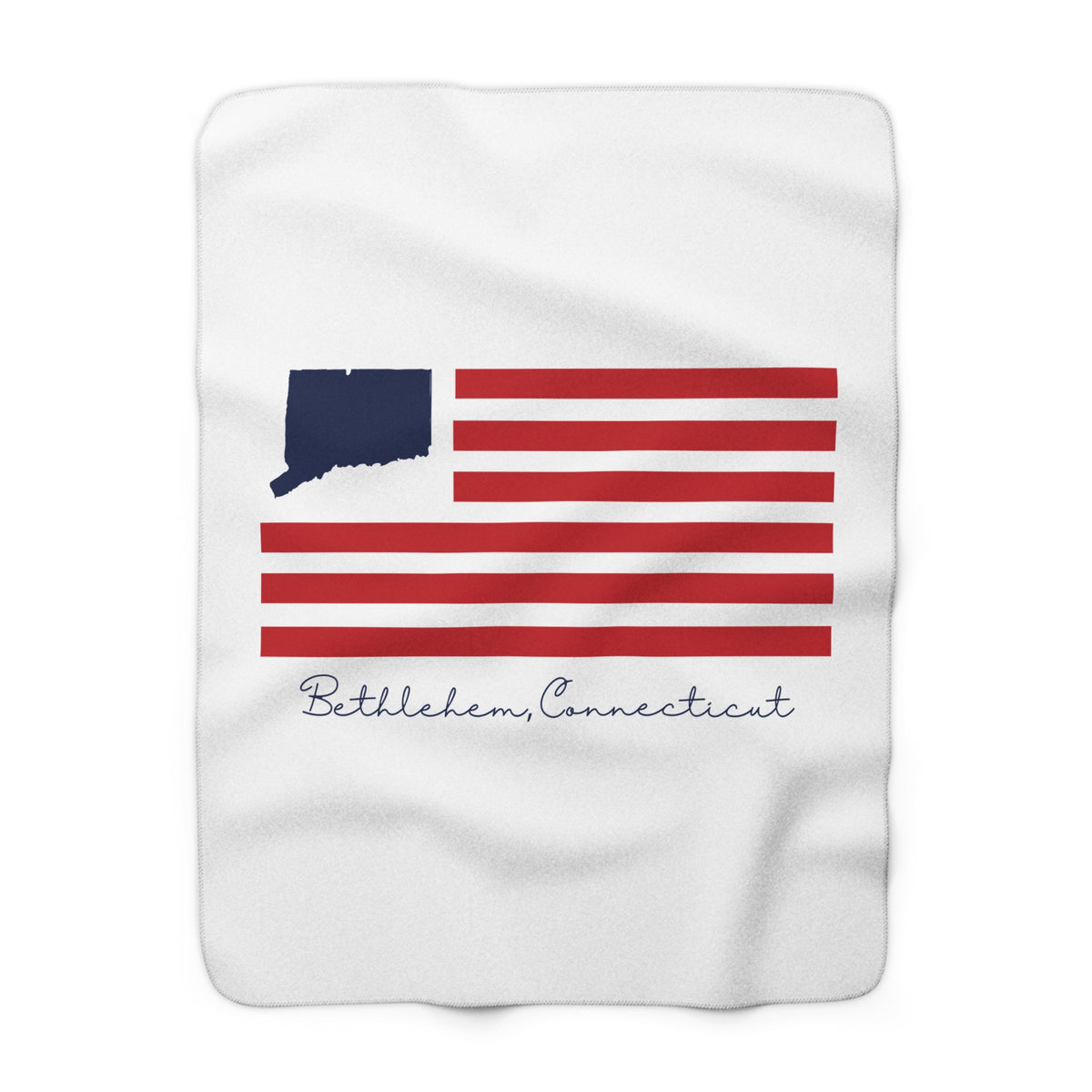 Bethlehem  Connecticut Flag Sherpa Fleece Blanket