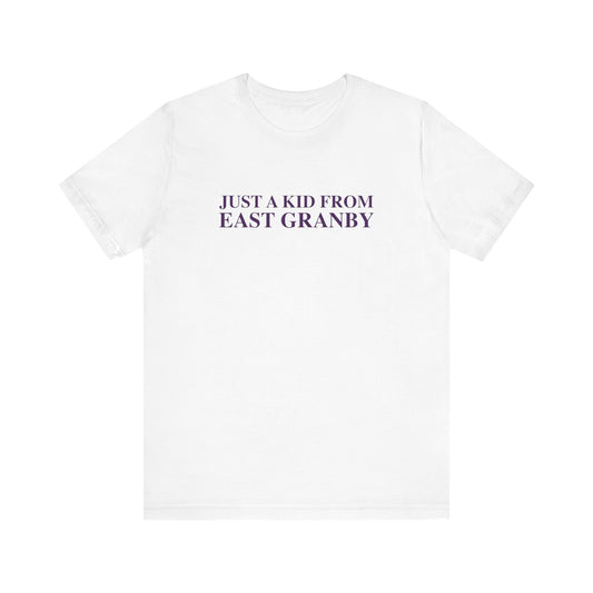Just a kid from East Granby Unisex Jersey Short Sleeve T-Shirt