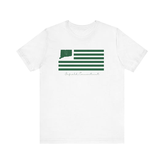 Enfield Connecticut St Patrick’s Day Flag Unisex Jersey Short Sleeve T-Shirt