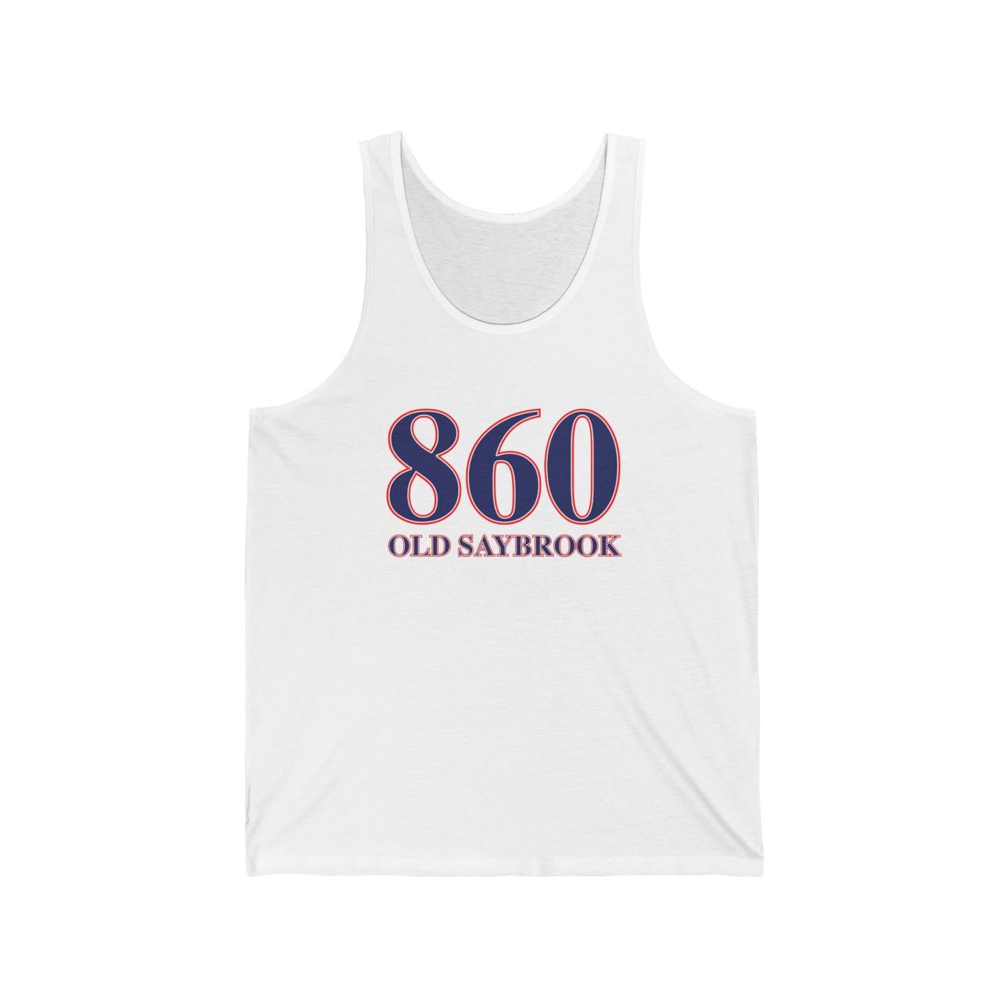 860 Old Saybrook Red White & Blue Unisex Jersey Tank Top