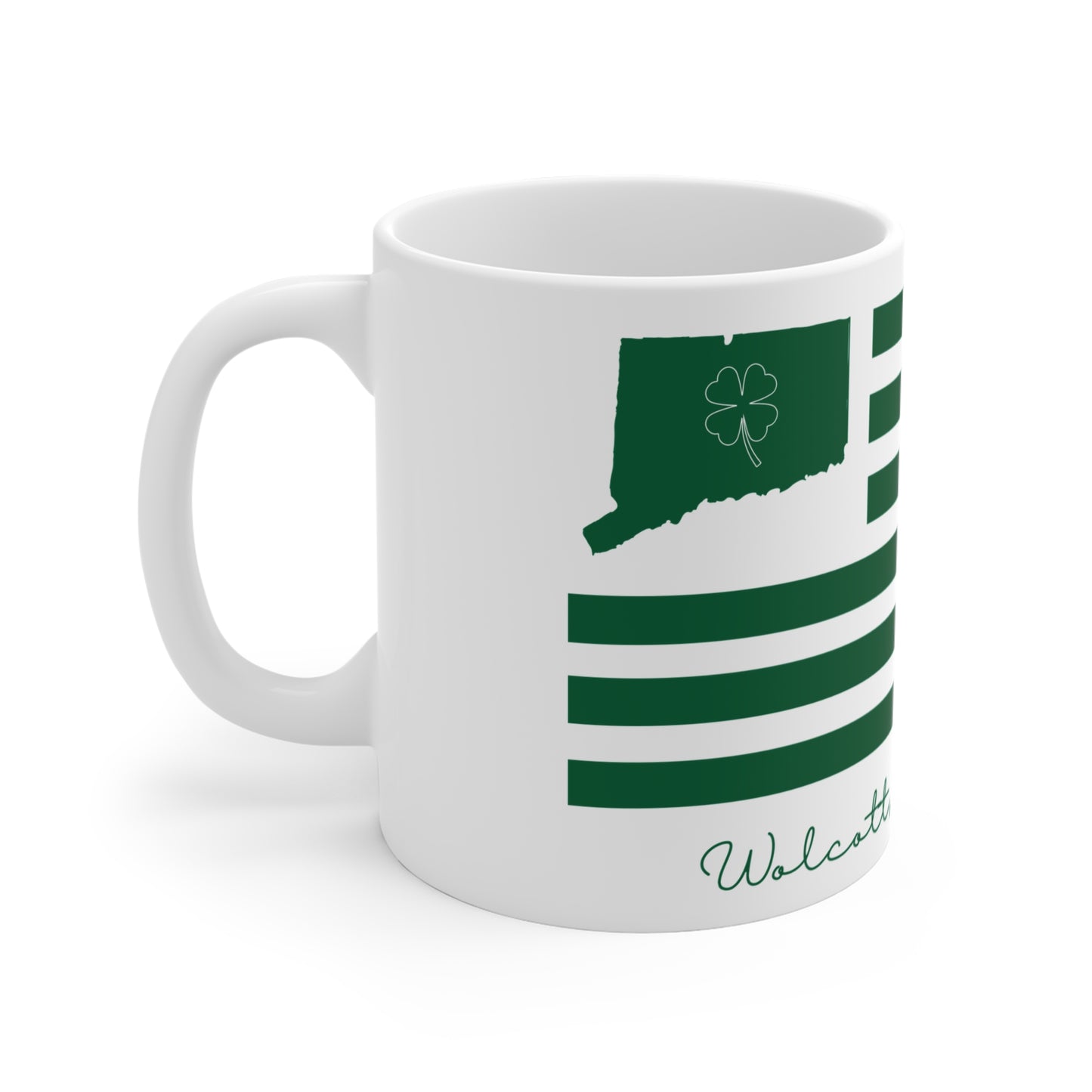 Wolcott Connecticut St. Patrick’s Day Flag Mug 11oz