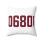 06801 Bethel Connecticut Zip Code Spun Polyester Square Pillow