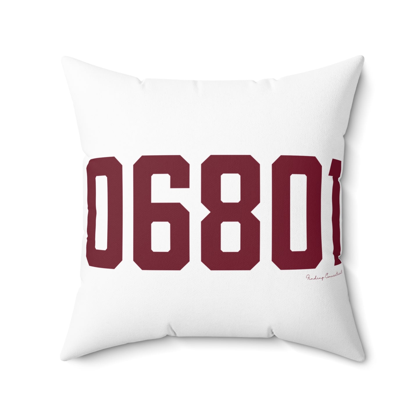 06801 Bethel Connecticut Zip Code Spun Polyester Square Pillow