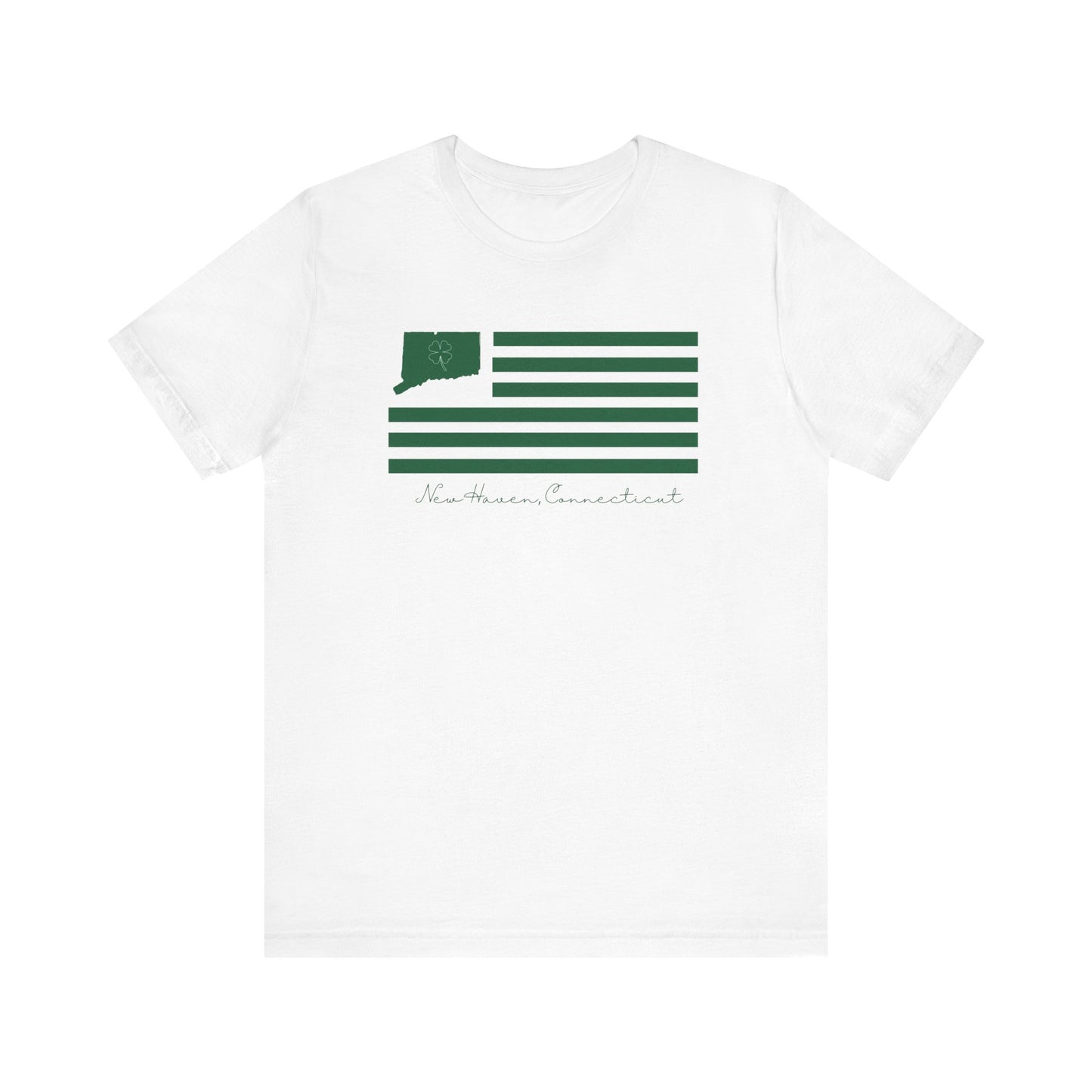 New Haven Connecticut St. Patrick's Day Flag Unisex Jersey Short Sleeve T-Shirt