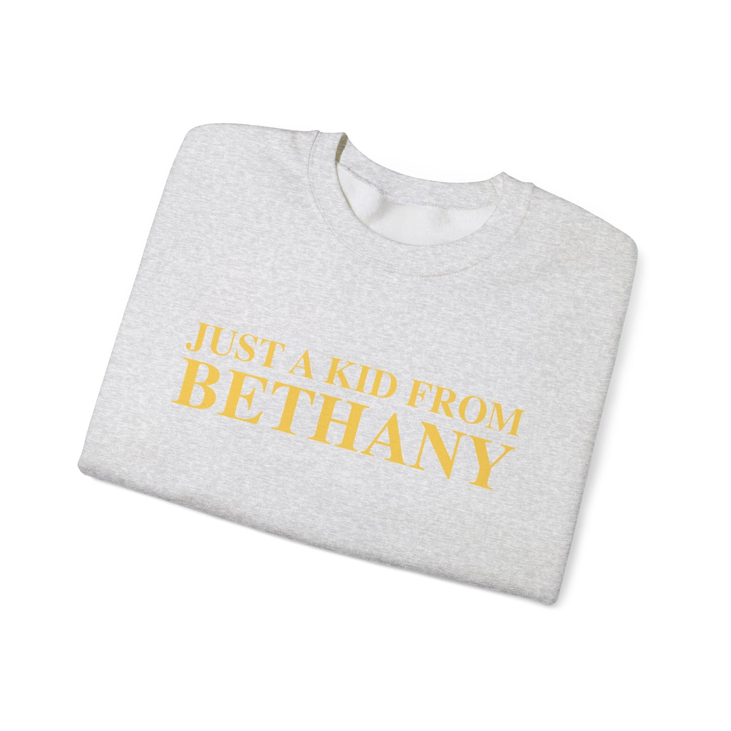 Just a kid from Bethany Unisex Heavy Blend™ Crewneck Sweatshirt