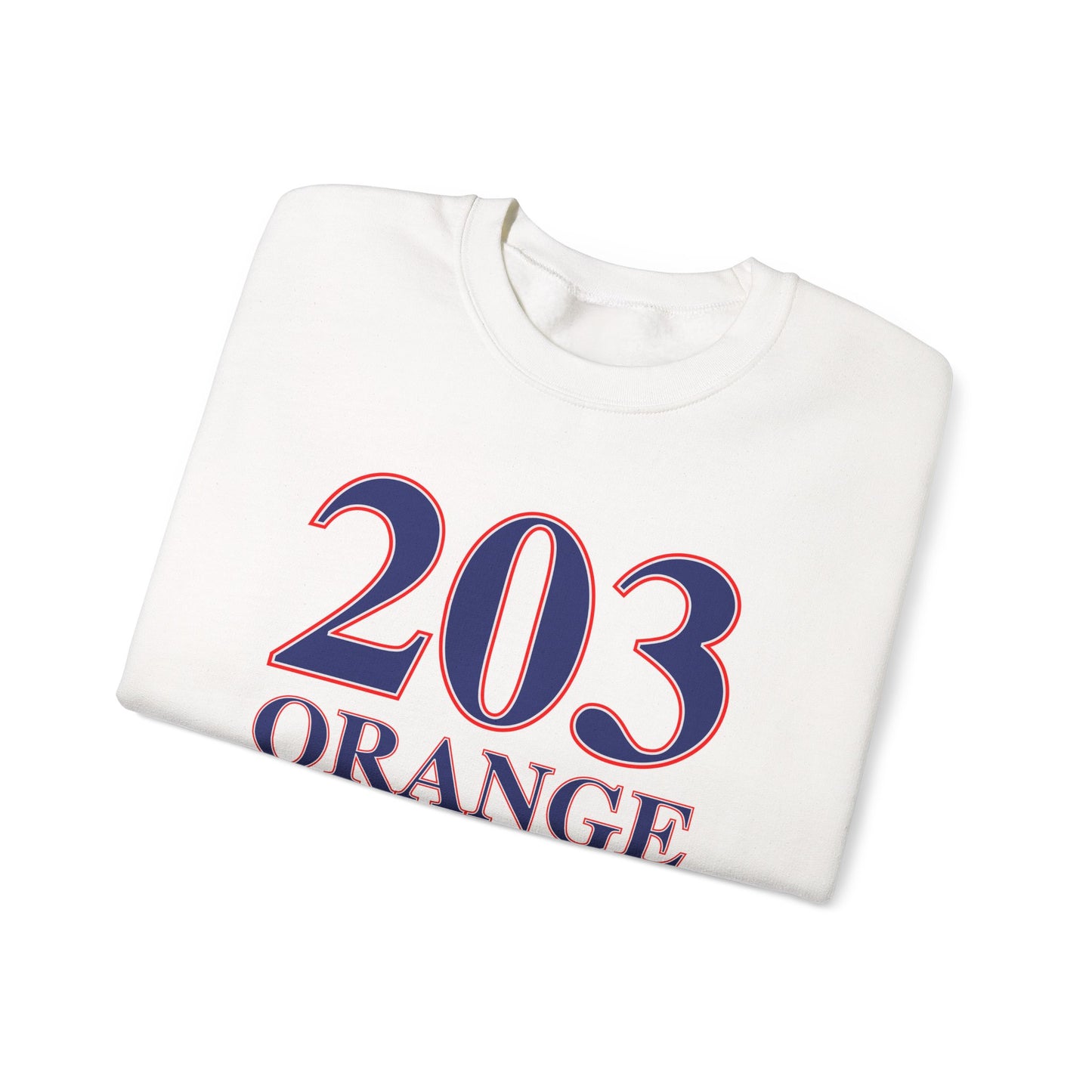 203 Orange Red White & Blue Unisex Heavy Blend™ Crewneck Sweatshirt