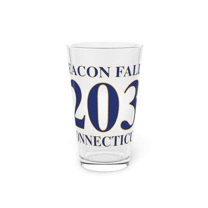 Beacon Falls 203 Connecticut Pint Glass, 16oz