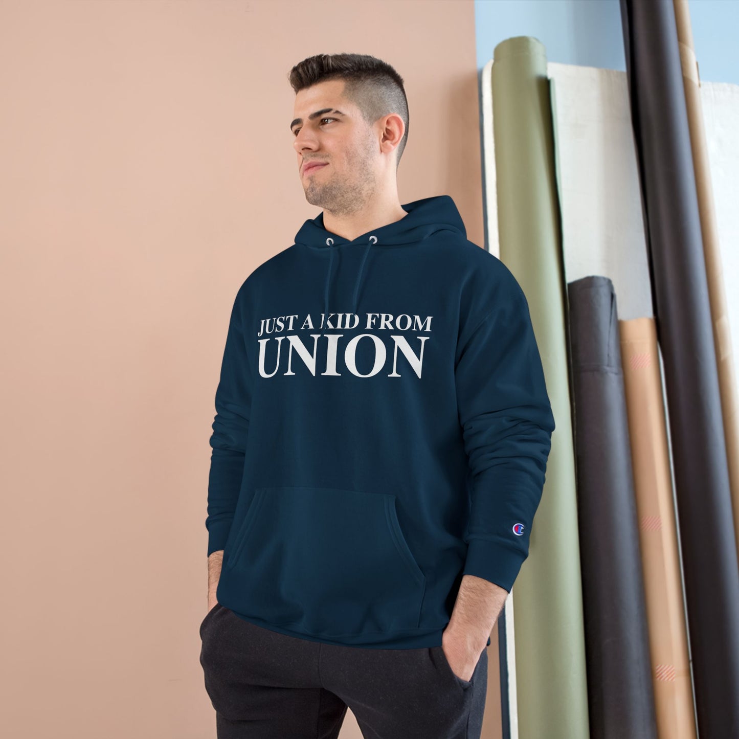 Just a kid from Union Champion Hoodie