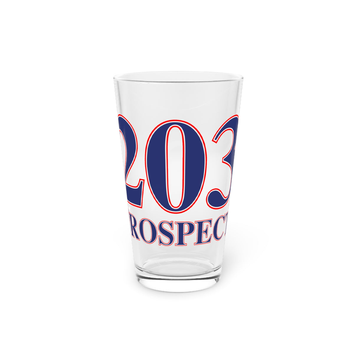 Prospect Red, White & Blue Pint Glass, 16oz