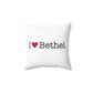 I Heart Bethel. Spun Polyester Square Pillow