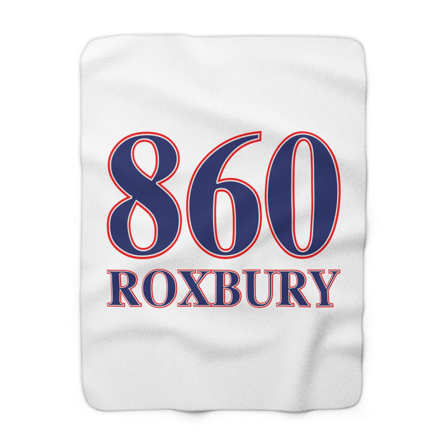 860 Roxbury Red White & Blue Sherpa Fleece Blanket