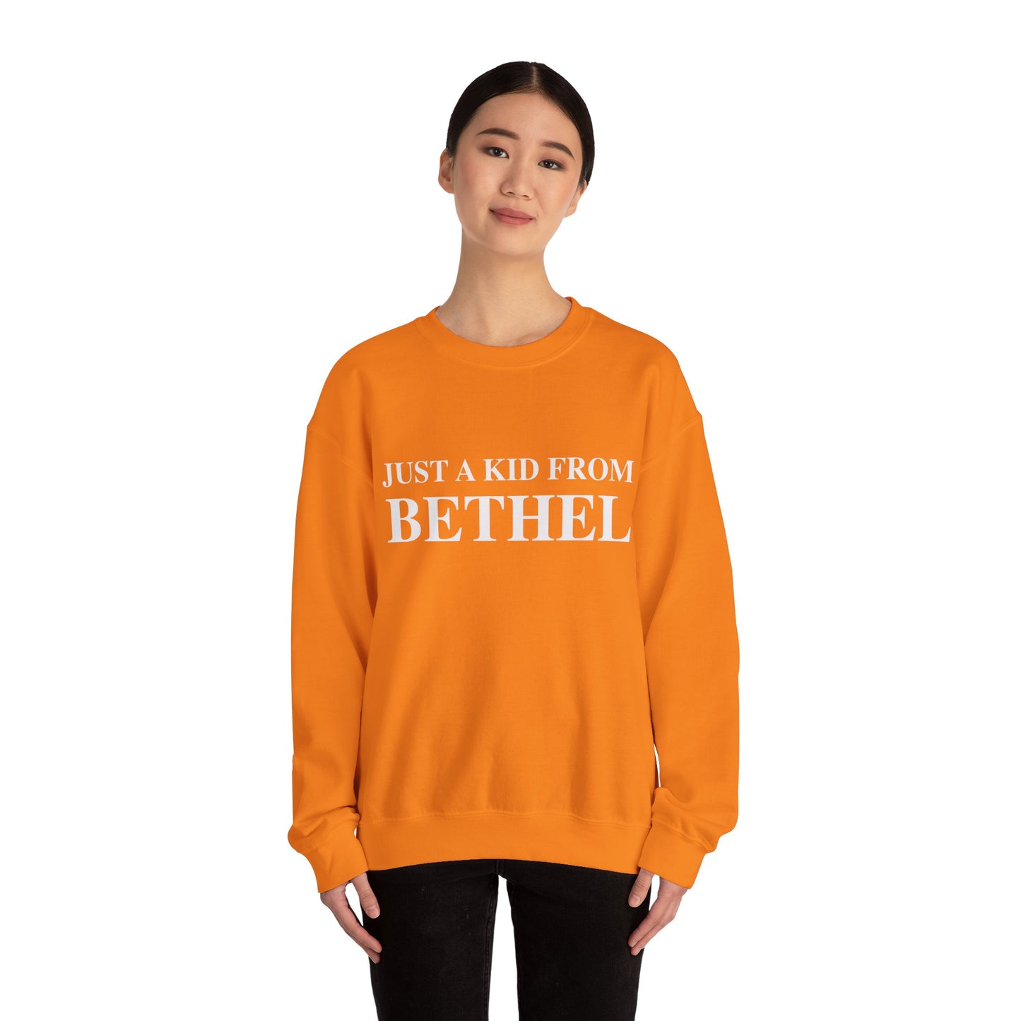 Just a kid from Bethel Unisex Heavy Blend™ Crewneck Sweatshirt