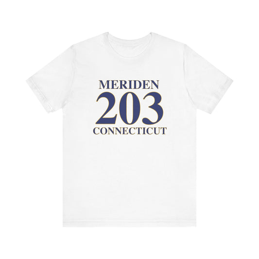 Meriden 203 Connecticut Unisex Jersey Short Sleeve Tee