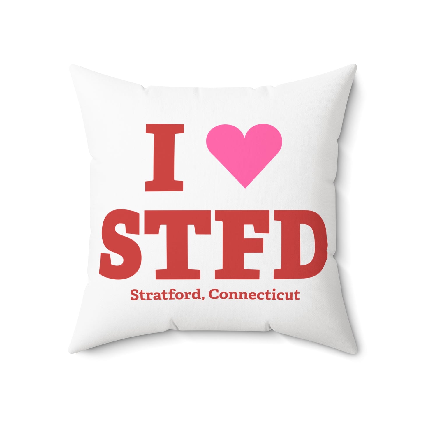 I Heart STFD Spun Polyester Square Pillow