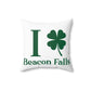 I Clover Beacon Falls Spun Polyester Square Pillow