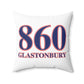 860 Glastonbury Red, White & Blue Spun Polyester Square Pillow