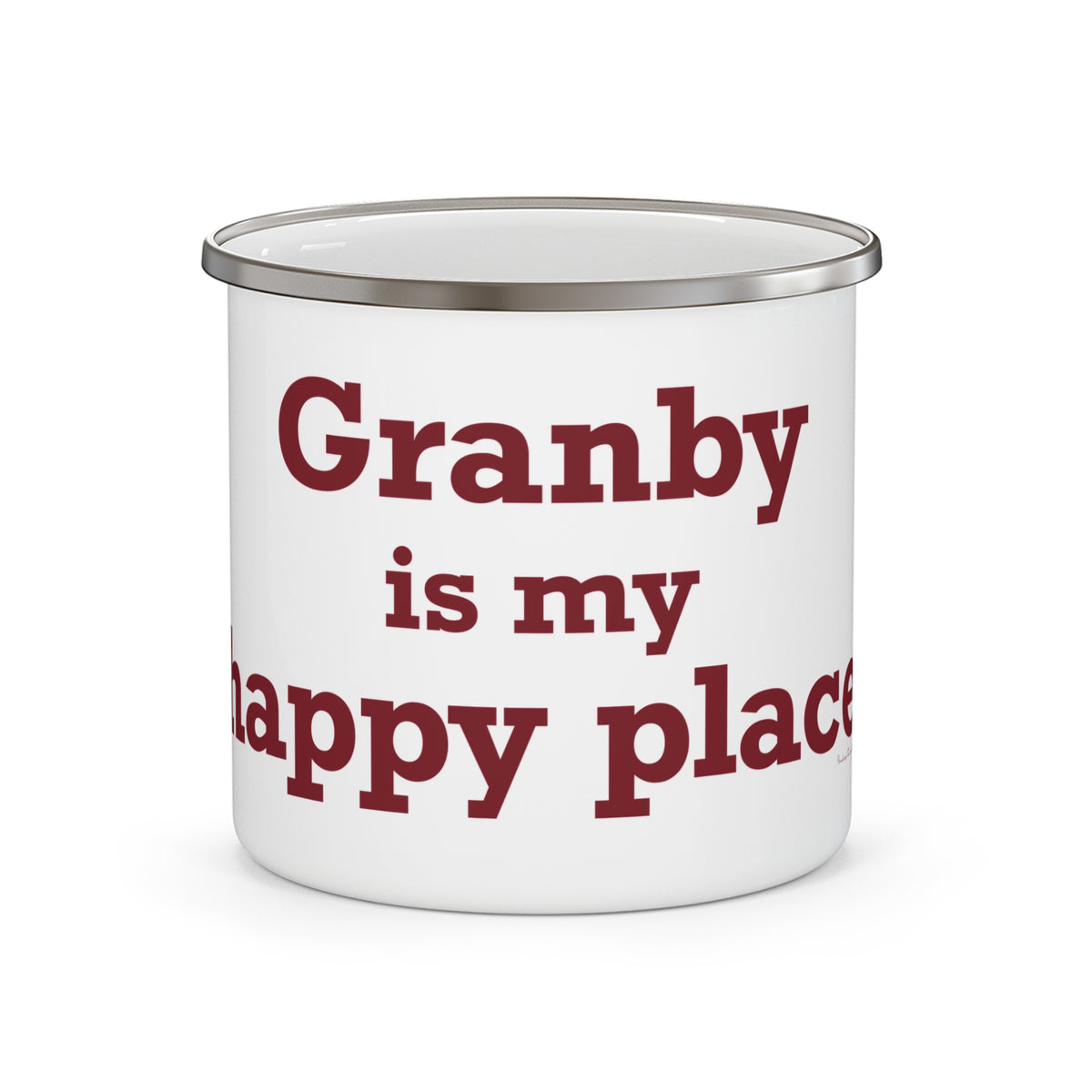 Granby is My Happy Place Enamel Camping Mug
