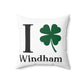 I Clover Windham Spun Polyester Square Pillow