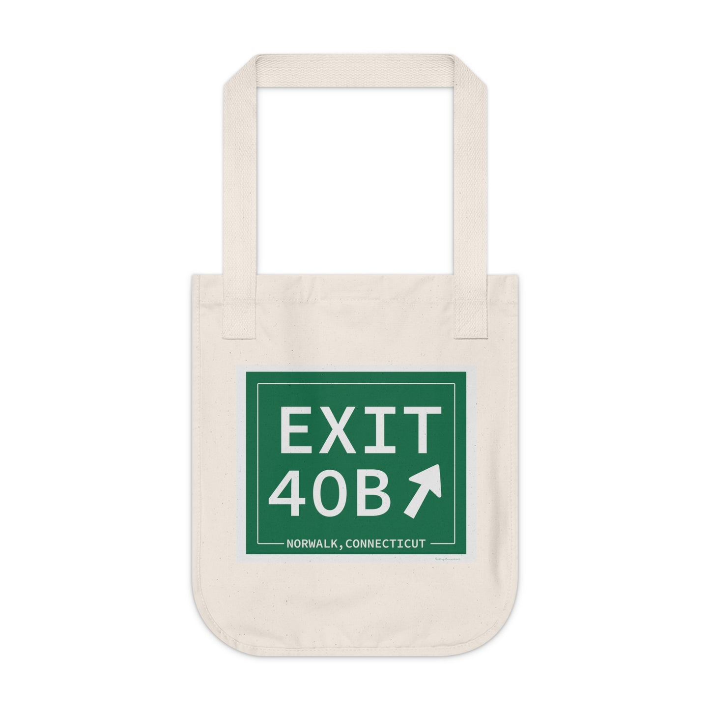 Vintage Exit 40B Merritt Parkway Sign Organic Canvas Tote Bag