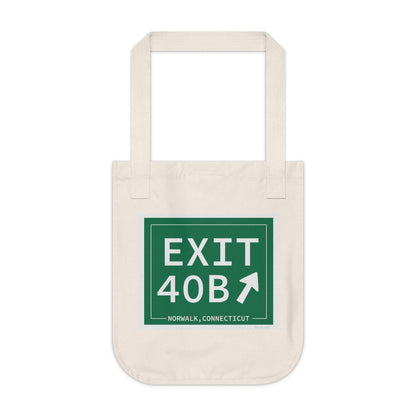 Vintage Exit 40B Merritt Parkway Sign Organic Canvas Tote Bag
