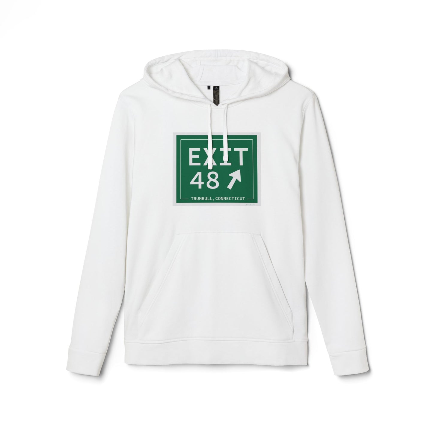 Vintage Exit 48 Merritt Parkway Sign adidas Unisex Fleece Hoodie