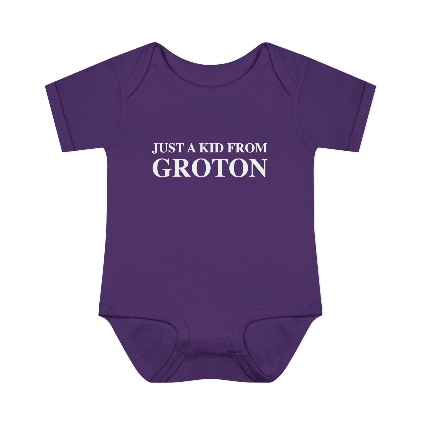 Just a kid from Groton Infant Baby Rib Bodysuit
